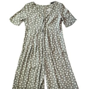 Laundry by Shelli Segal Light Olive Floral Summer Jumpsuit